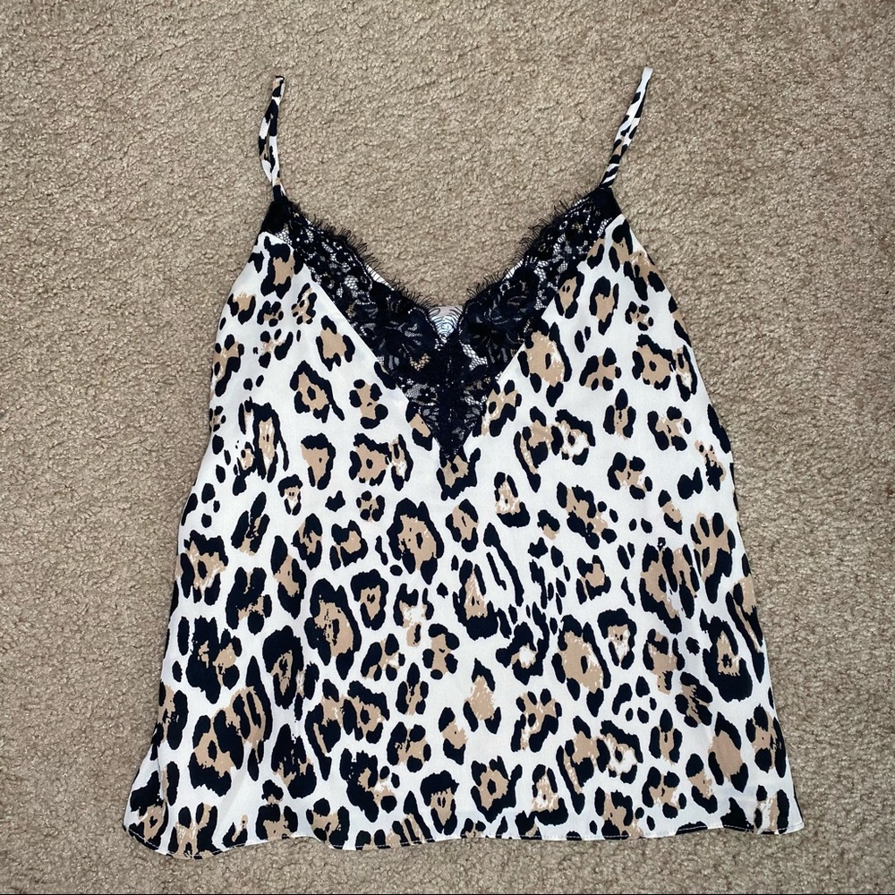 SOCIALITE LEOPARD NORDSTROM LACE CAMI SIZE SMALL
